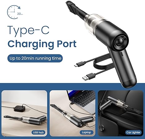 Portable And Chargable Vacuum Cleaner with Powerful Suction.